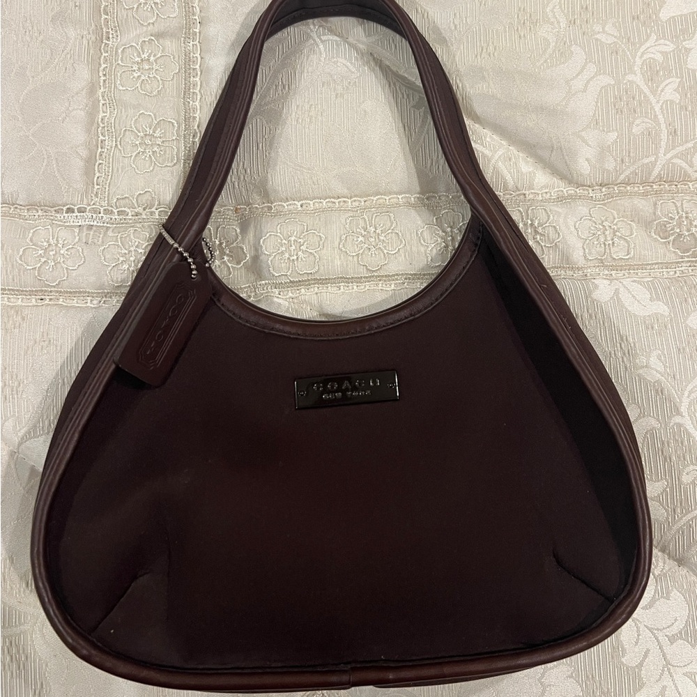 Coach Brown Hobo Shoulder Bag with Minimalist Design